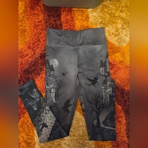 Eagle ROCK Werkshop Gray Halloween Castle Leggings